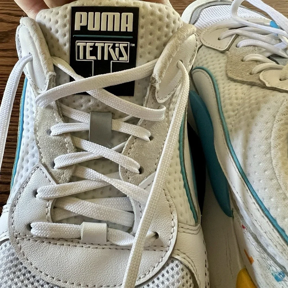 Puma Mens RS 9.8 Tetris 372490-01 White Multi Casual Shoes Sneakers Size 9‎ US